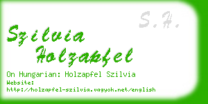 szilvia holzapfel business card